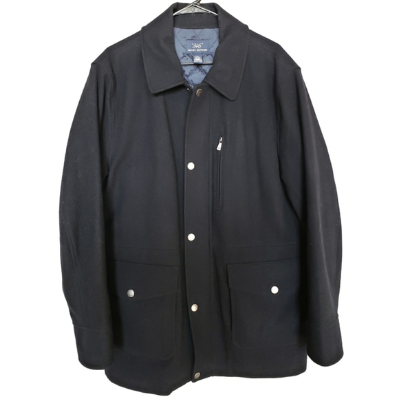 Brooks Brothers 346 Black Wool Walking Coat - Picture 1 of 4